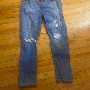 Stylish Blue Straight Leg 501 Levi’s Women's Jeans